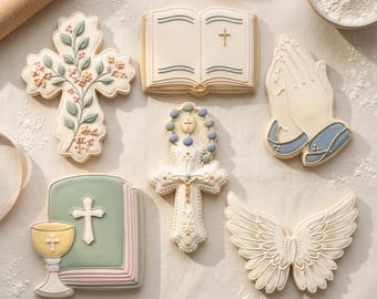Faith Baptism Cross Sextet Cookie Cutter Set 3D Printed Bundle