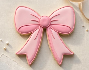 Pink Bow Cookie Cutter, 3D Printed PLA+, Baby Shower Baking