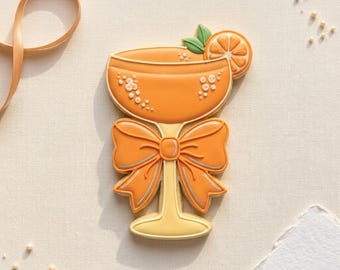 Spritz Coupe Citrus Bow Cookie Cutter, 3D Printed Party Theme