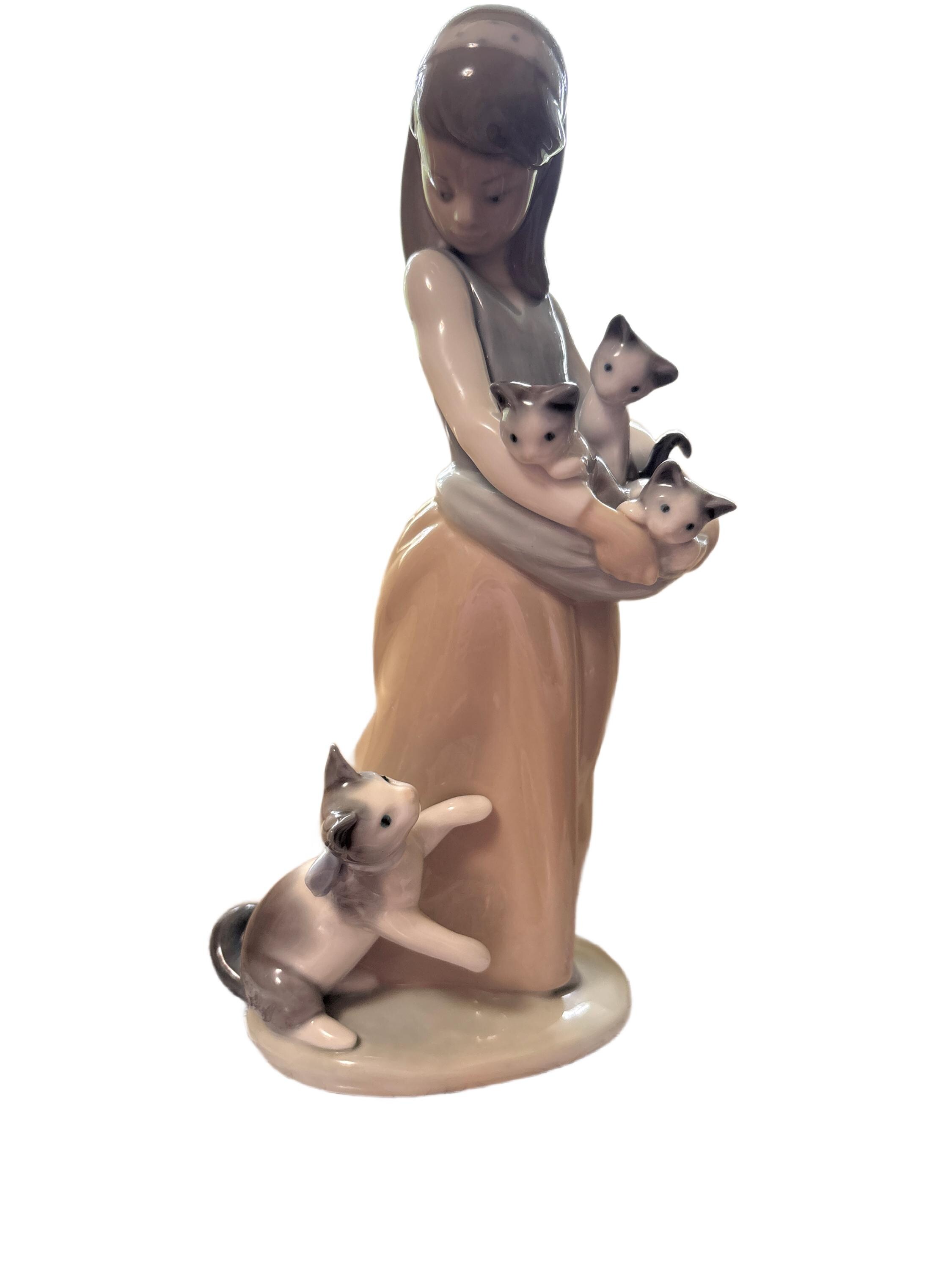 Lladro Girl With Kitten - Etsy