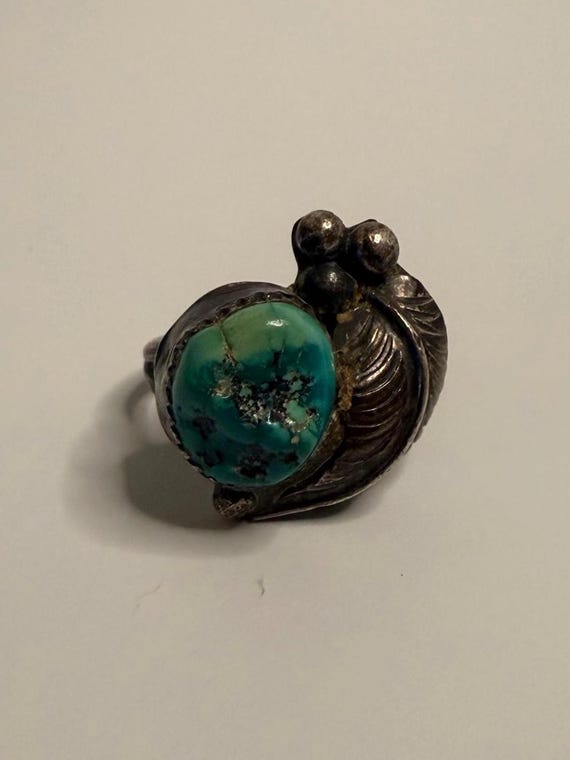 Sterling Silver Double Turquoise Ring – Split Sha… - image 3