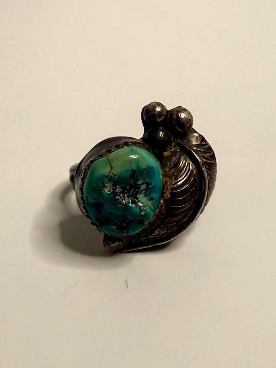 Sterling Silver Double Turquoise Ring – Split Sha… - image 3