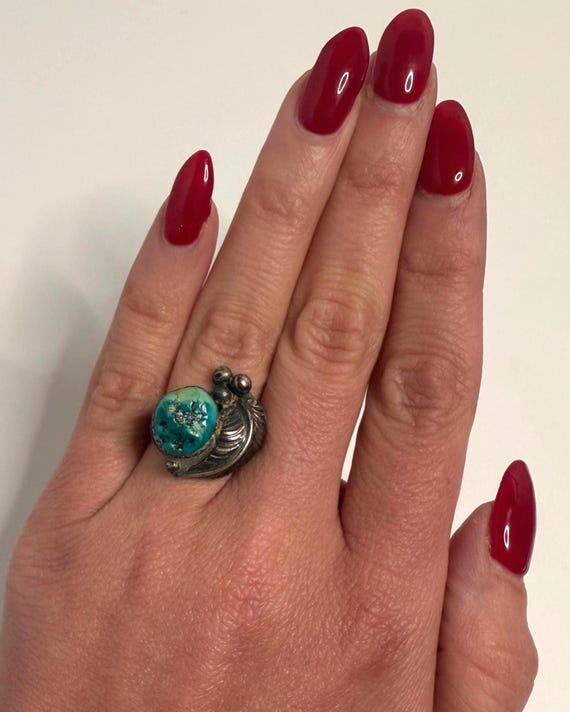 Sterling Silver Double Turquoise Ring – Split Sha… - image 5