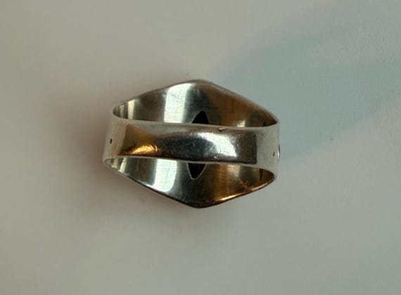 Purple Stone Statement Ring – Sterling Silver Flo… - image 4