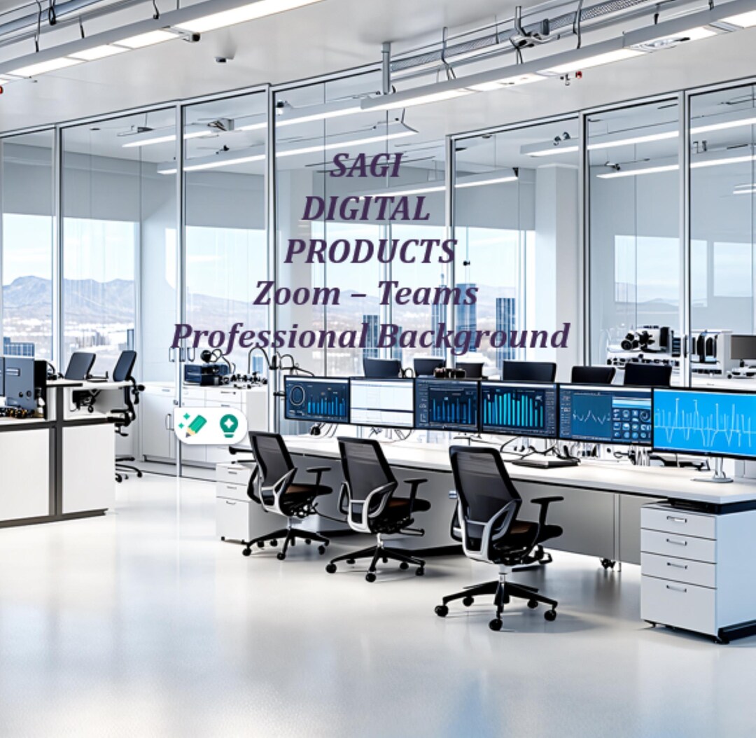 Zoom Backgrounds Computer Lab Modern High-tech Office Zoom Background, Electronics Lab Virtual ...