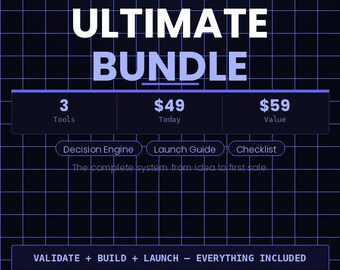 Ultimate Digital Product Business Bundle – Strategy Guide, Decision Engine & Launch Checklist (PDF Download)