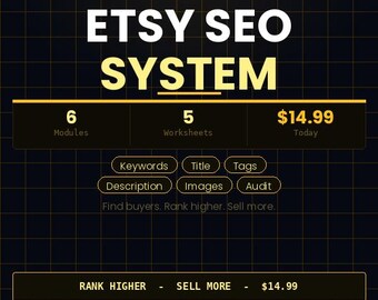 Etsy SEO System | Keyword Research, Title Optimization, Listing Strategy (Digital Download)