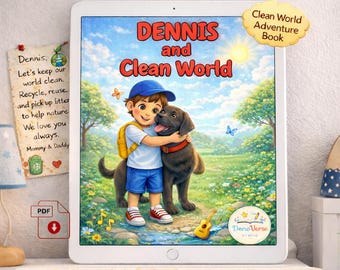 Personalized Clean World Storybook for Kids | Custom Environmental Adventure with Song | 24 Hour Delivery