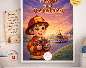 Personalized Firefighter Storybook | Custom Kids Adventure Book (Digital Download)