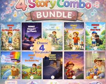 Personalized Children’s Story Books Bundle – Choose 4 | Custom Name | Digital Download