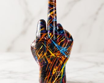 Graffiti Hand Sculpture, Street Art Statue, Modern Desk Ornament, Abstract Home Decor, Contemporary Shelf Accent, Decoration Accessories