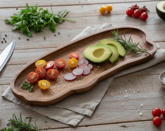 Cloud Shaped Japanese Wooden Cutting Board, Chopping Board For Kitchen, Decorative Serving Board, Kitchen Accessories