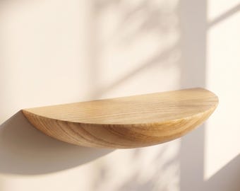 Wandgemonteerde zwevende plank, houten plank voor wanddecoratie, zwevende plankopslag, houten decorplank, minimale wandplankeenheid