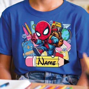Custom Spiderman Back to School Shirt, Disney Back to School Shirt, First Day of School Gift, Boy Back to School Shirt, Custom Spiderman Tee