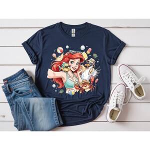 The Little Mermaid Princess Ariel Selfie Shirt, Disney Princess Toddler Shirt, Summer Disney Shirt, Princess Lover Shirt, Princess Girl Tee bild 3