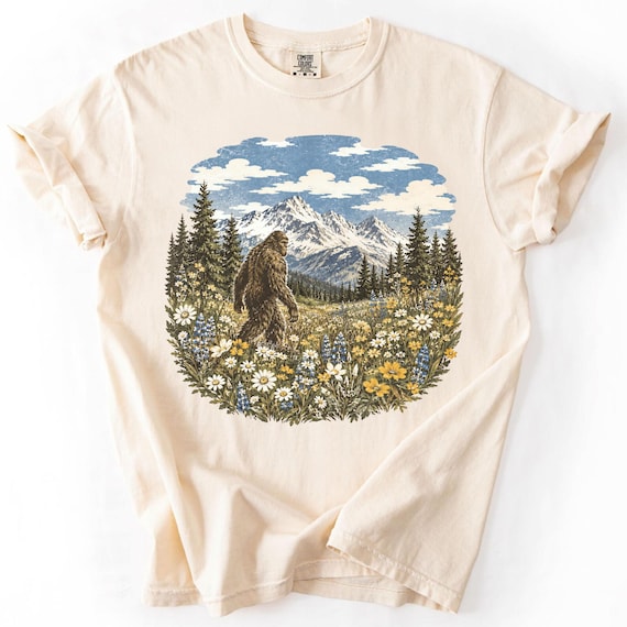 Comfort Colors® Vintage Sasquatch Shirt, Funny Cryptid Shirt, Hiking Lover Gift