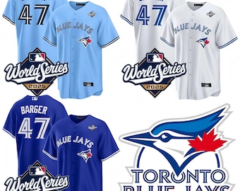 Personalized Toronto Blue Jays Jersey, Custom Name & Number, Embroidered  #47Addison Barger  Gift