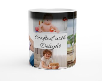 Tazza magica personalizzabile con foto – Tazza in ceramica termosensibile con 4 immagini (325 ml)