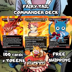 Fairy Tail Custom Commander Deck — Natsu Dragneel | Anime Proxy Deck | Fire Dragon Slayer Commander