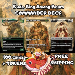 Kudo, Kung bland björnar, anpassad befälhavarlek — Bear Tribal | Naya | Fantasy Art Proxy Deck