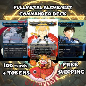 Mazzo Commander personalizzato Fullmetal Alchemist — 100 carte + segnalini / Tema anime / Spedizione gratuita