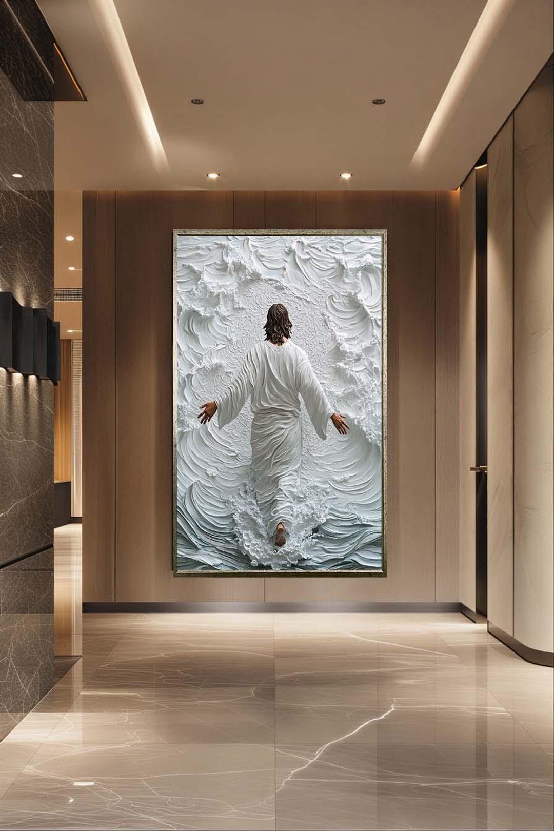 Jesus Walking on Water Canvas Art | Christian Religious Scene With ...