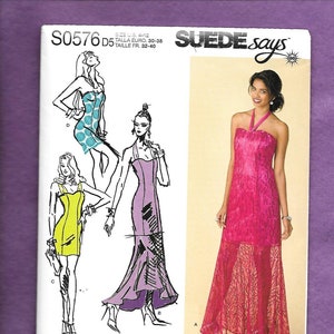 Simplicity  0576 Misses&#39; Dress With Halter Top, Strapless, Or Straps, Princess Seams, Long, Or Mini, Sizes 4-12, UNCUT