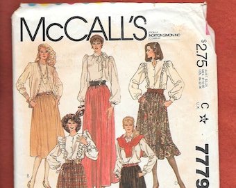 McCall's 7779 Misses' Maxi, And Midi Gathered Flowing Skirts With Optional Lower Ruffle, Size 12, UNCUT