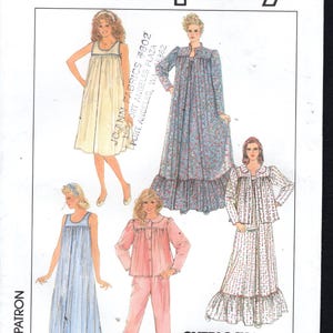Simplicity 8310 Misses' Nightgowns, Pajamas, Robe, and Night Jacket, Sizes SM-XL, (10-12 to 22-24), UNCUT