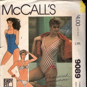 McCall&#39;s 9089 Misses&#39; One Piece, and Bikini Swimsuits, Size 10, Read Complete Details for Sizes 12-14
