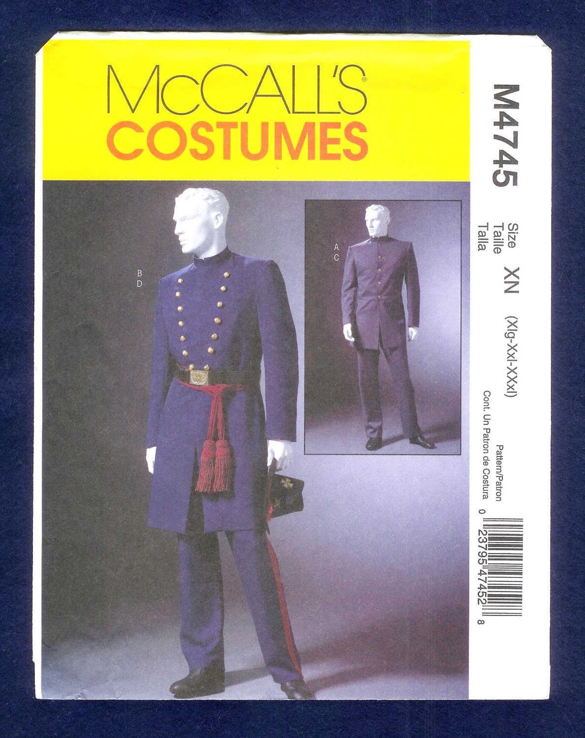 Mccall's 4745 Men's Civil War Military Uniform | Etsy