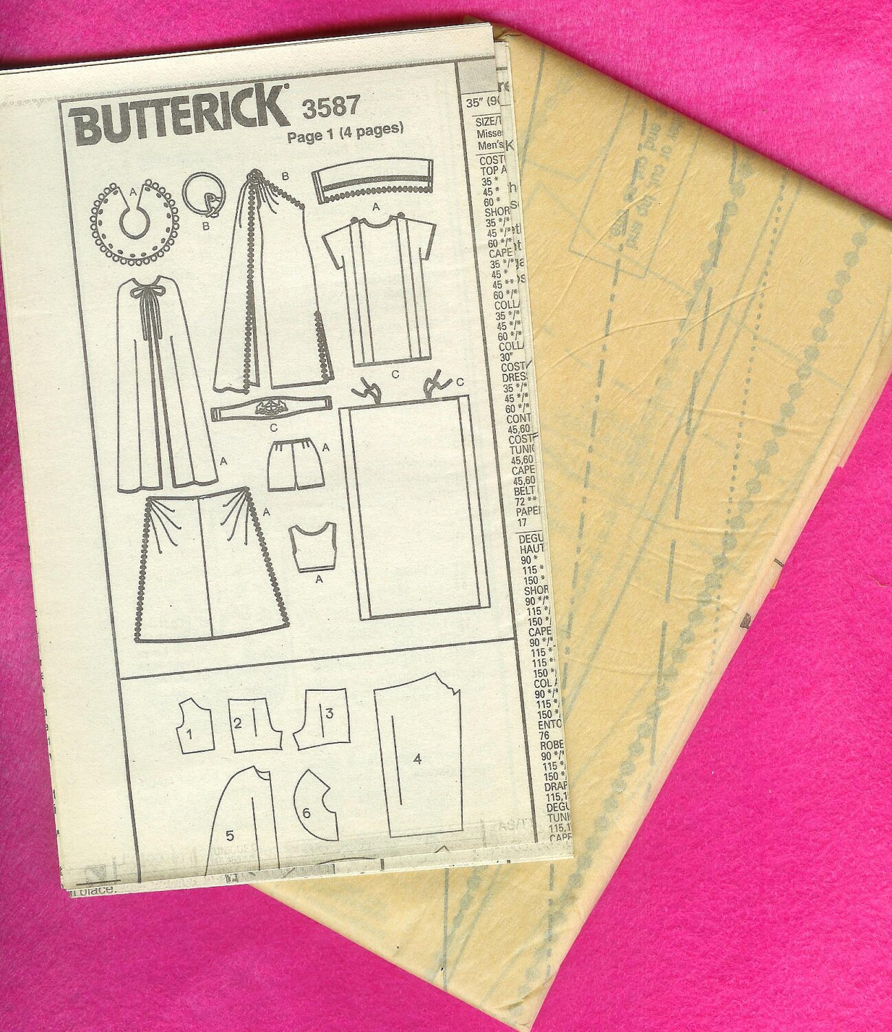 Vintage 1994 Butterick 3587 Kostüm Kleopatra und Mark