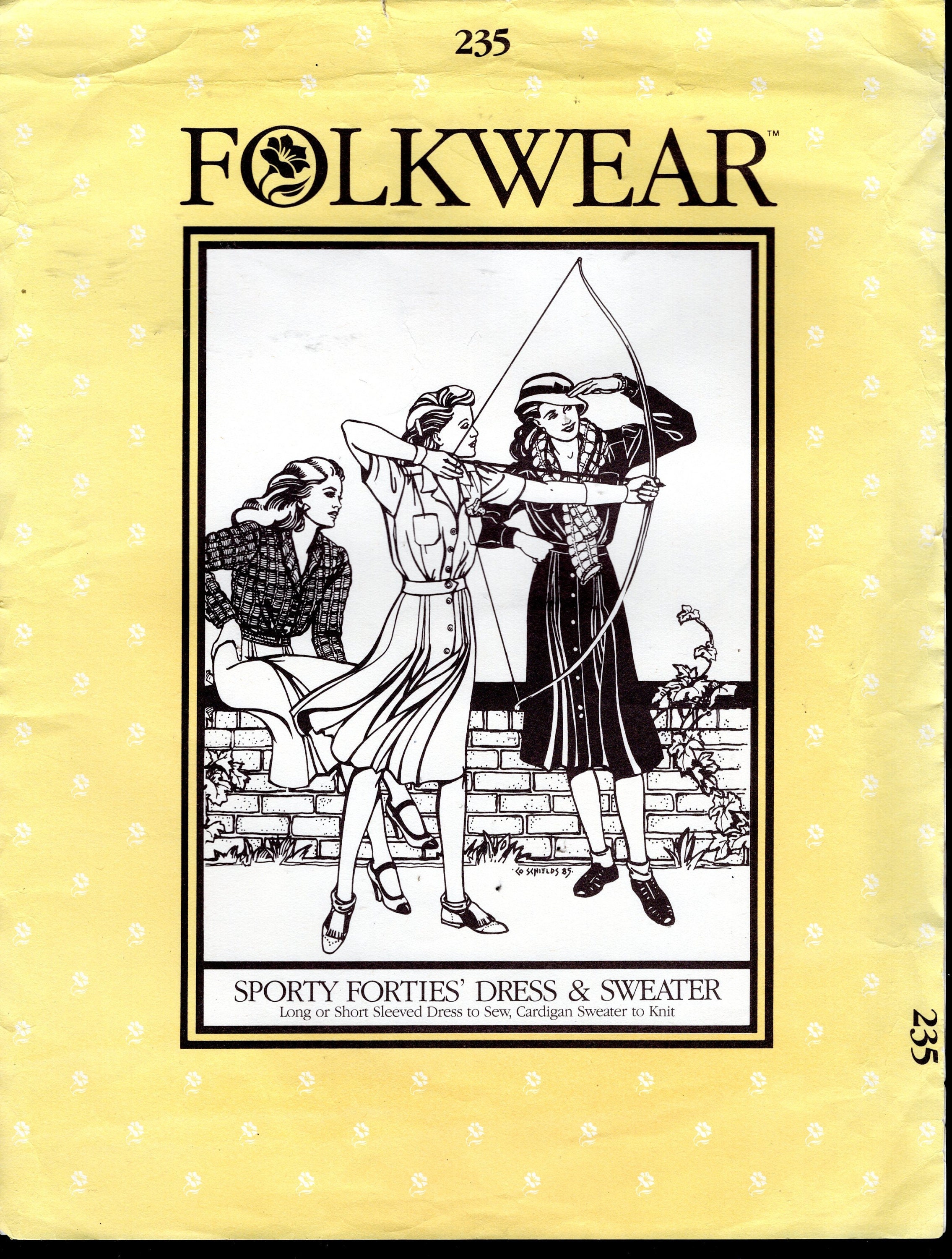 235 Sporty Forties' Dress - Folkwear