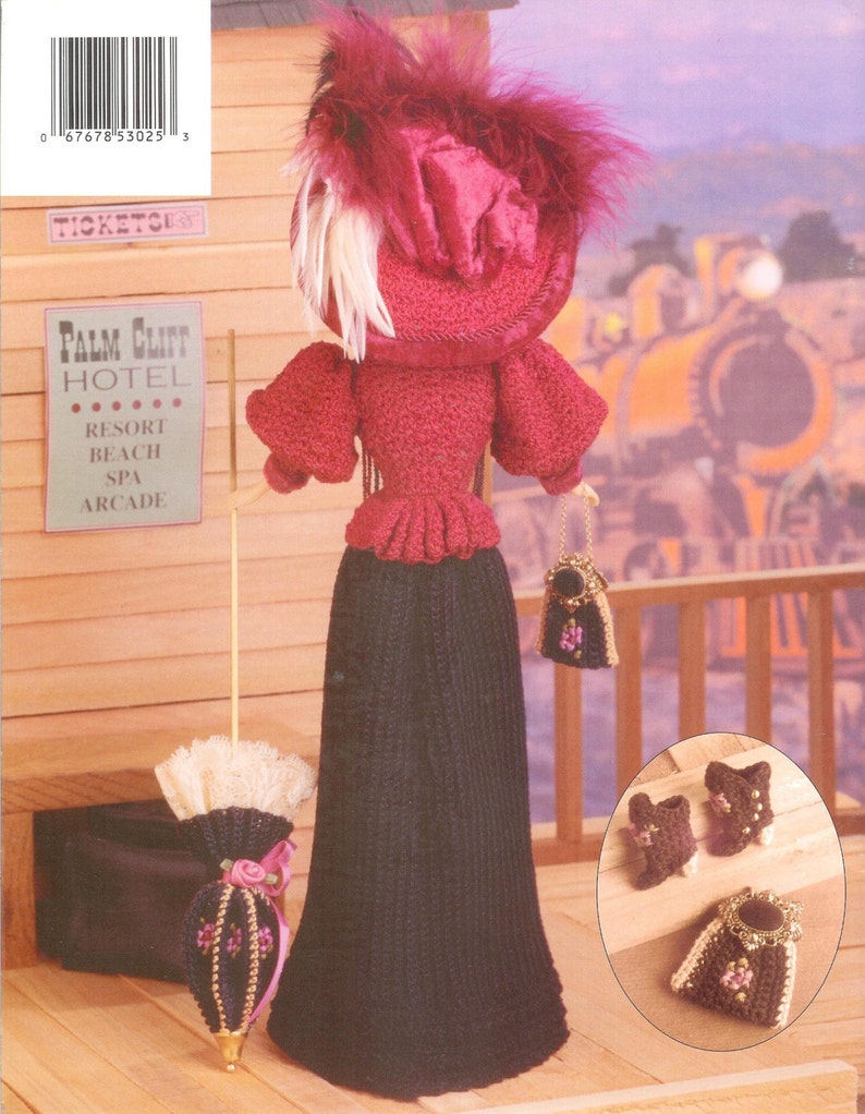 1890 Travelling Clothes For Barbie Paradise Publications P-025 Crochet Collector Costume Volume 14 or Other 11 12 Inch Fashion Doll