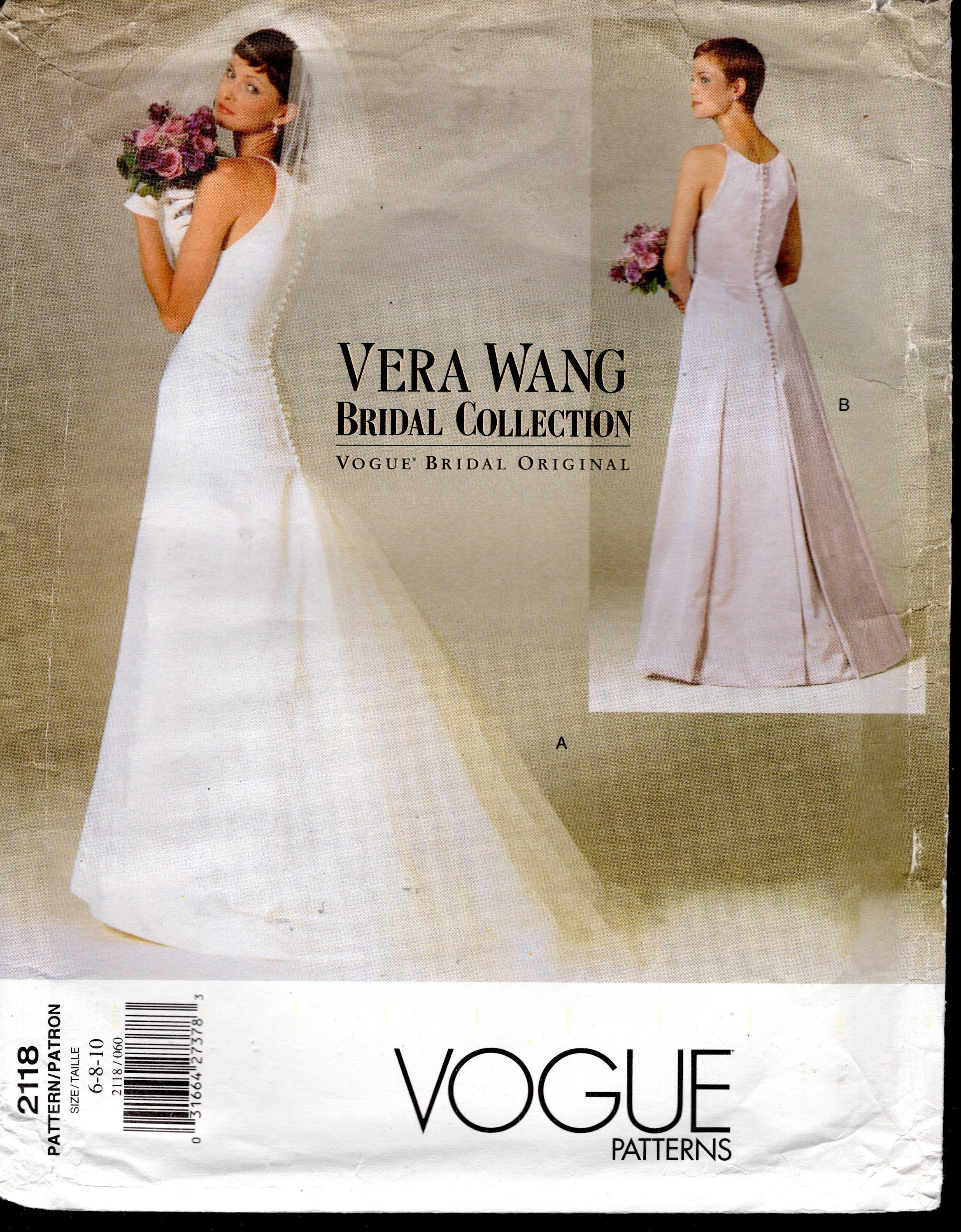 Vogue 2118 Designer Vera Wang Misses' Floor Length Bridal Vogue 2118 Designer Vera Wang Misses' Floor Length Bridal