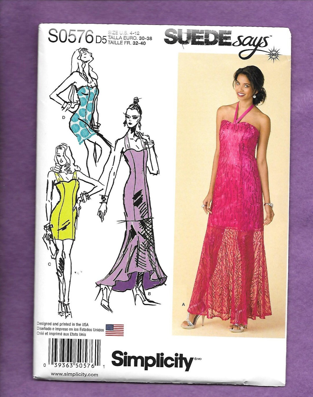 Simplicity 0576 Misses' Dress With Halter Top, Strapless, or Straps ...