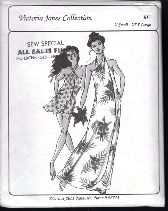 Victoria Jones Collection #303 Easy to Sew Pareau, Mini, or Maxi Lengths, Sizes Xsmall-xxxlarge, (29 1/2-52 Inch Bust), UNCUT - Etsy Victoria Jones Collection #303 Easy to Sew Pareau, Mini, or Maxi Lengths, Sizes Xsmall-xxxlarge, (29 1/2-52 Inch Bust), UNCUT - Etsy