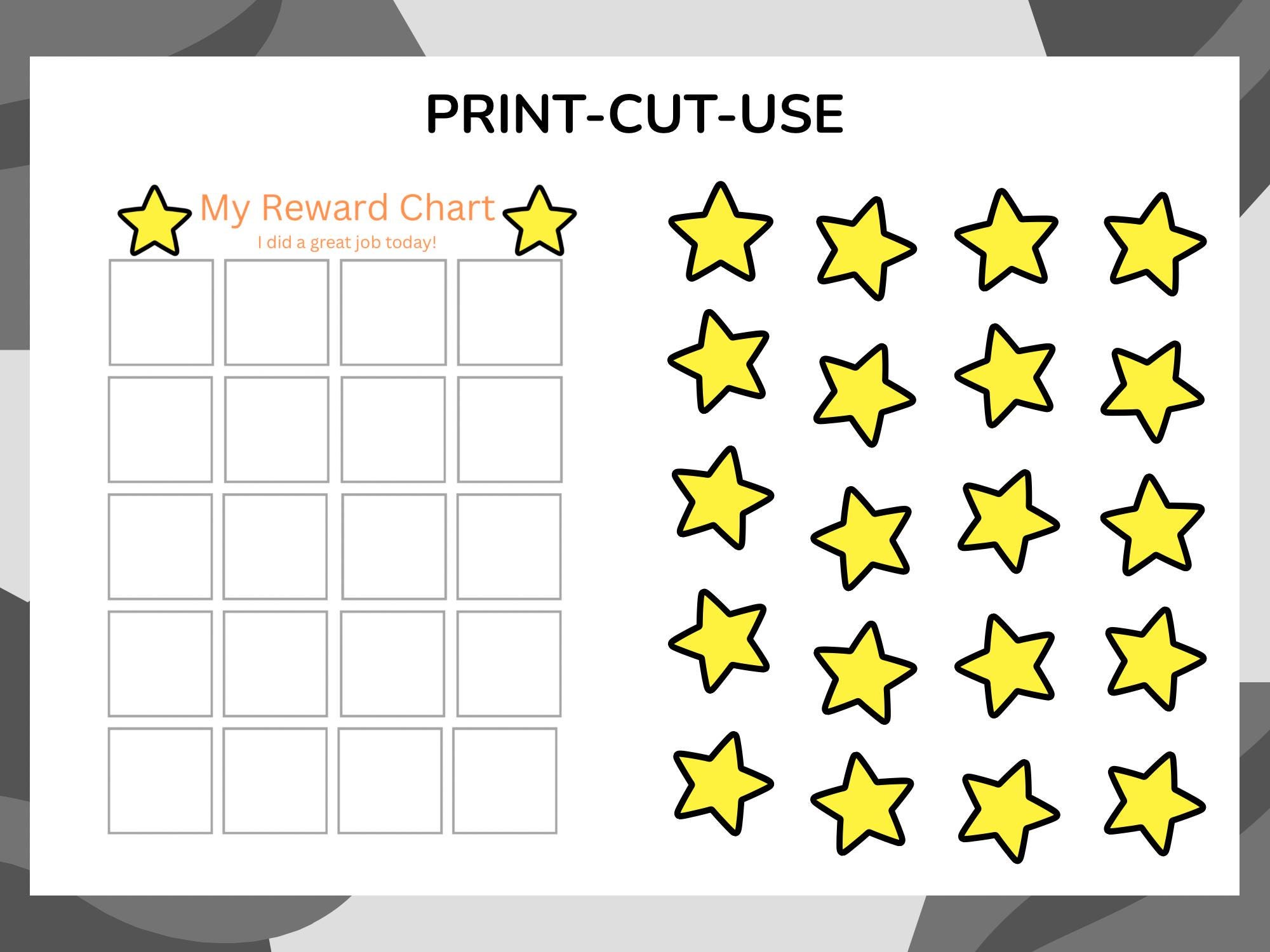 Toddler Reward Chart – Positive Behavior Star Chart (ages 2-4) (digital ...