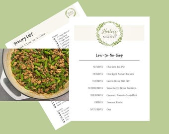 One Week Meal Plan: Low-to-No Chop