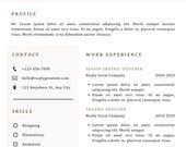 Minimalist Resume Template Canva, Professional CV With Cover Letter (Digital Download)