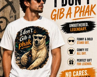 Funny Polar Bear T-Shirt, Unbothered Meme Tee, Sarcastic Humor Shirt