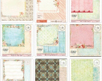 20 sheets Blue Fern Studios double-sided cardstock Beautiful colors patterns 10 assorted designs 2 each ASSORTMENT 1 craft Sturdy cardstock