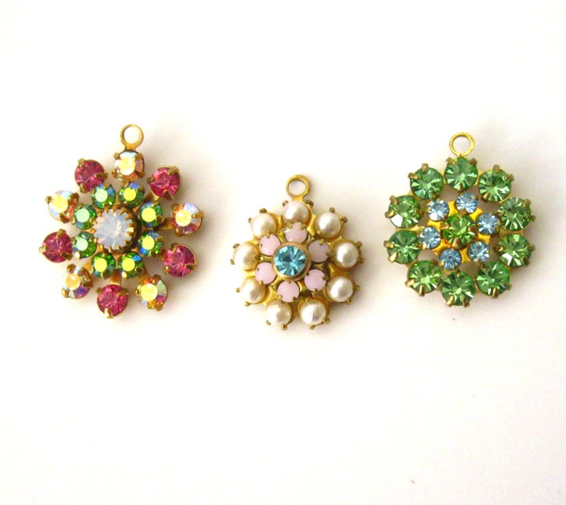 2 Blue Opal and Crystal AB Swarovski Crystal Cluster Connector Etsy UK