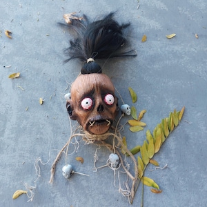 Handmade Shrunken Head: Beetlejuice Character, Harry The Hunter