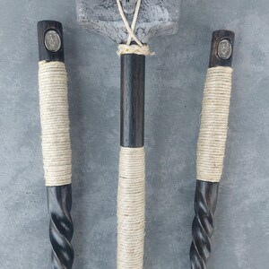 Hand Carved Oak Vampire Slayer Stake Set: Cosplay Props
