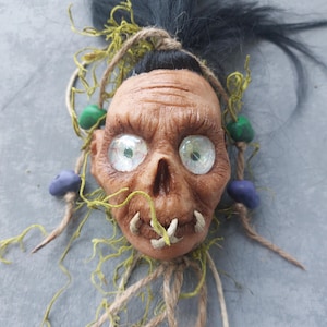 Shrunken Head / Handmade Shrunken Head / Harry The Hunter / Beetlejuice character / Free US shipping