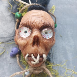 Beetlejuice Harry The Hunter Shrunken Head: Handmade Polymer Clay Prop