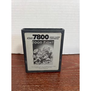 Atari 7800 Food Fight Videospelskassett från 1987 Klassisk Retrospel