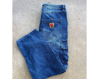 Empyre Mens Medium Blue SK8 Denim Zip-Off Cargo Pants Size  NWT B3