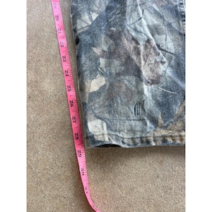 Vintage Wrangler dubbele knie heren echte boom camouflage jeans 32 x 30 jachtbroek E4 afbeelding 5